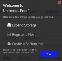 unitrends free edition ui welcome